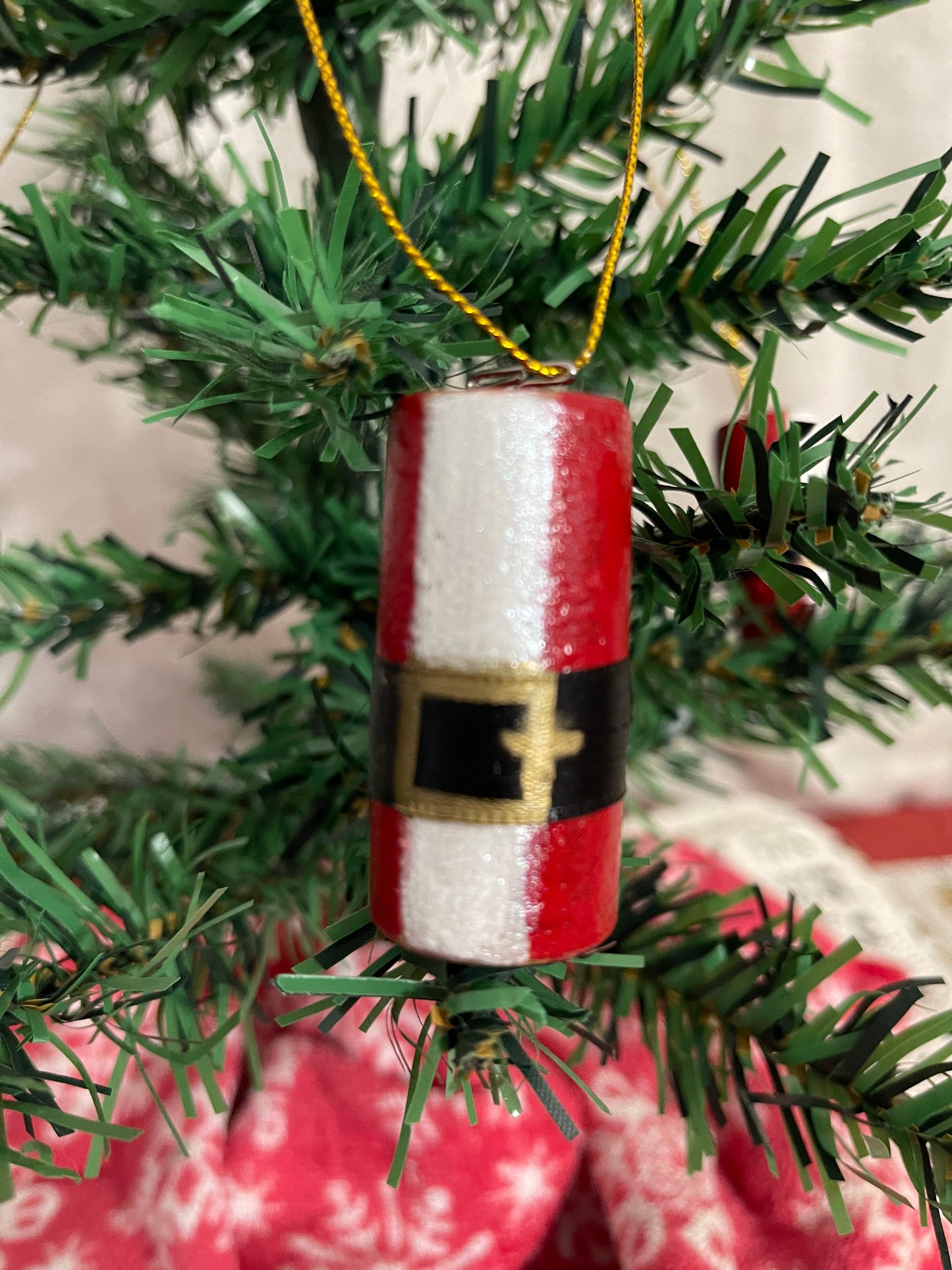 Wine Cork Santa Ornaments