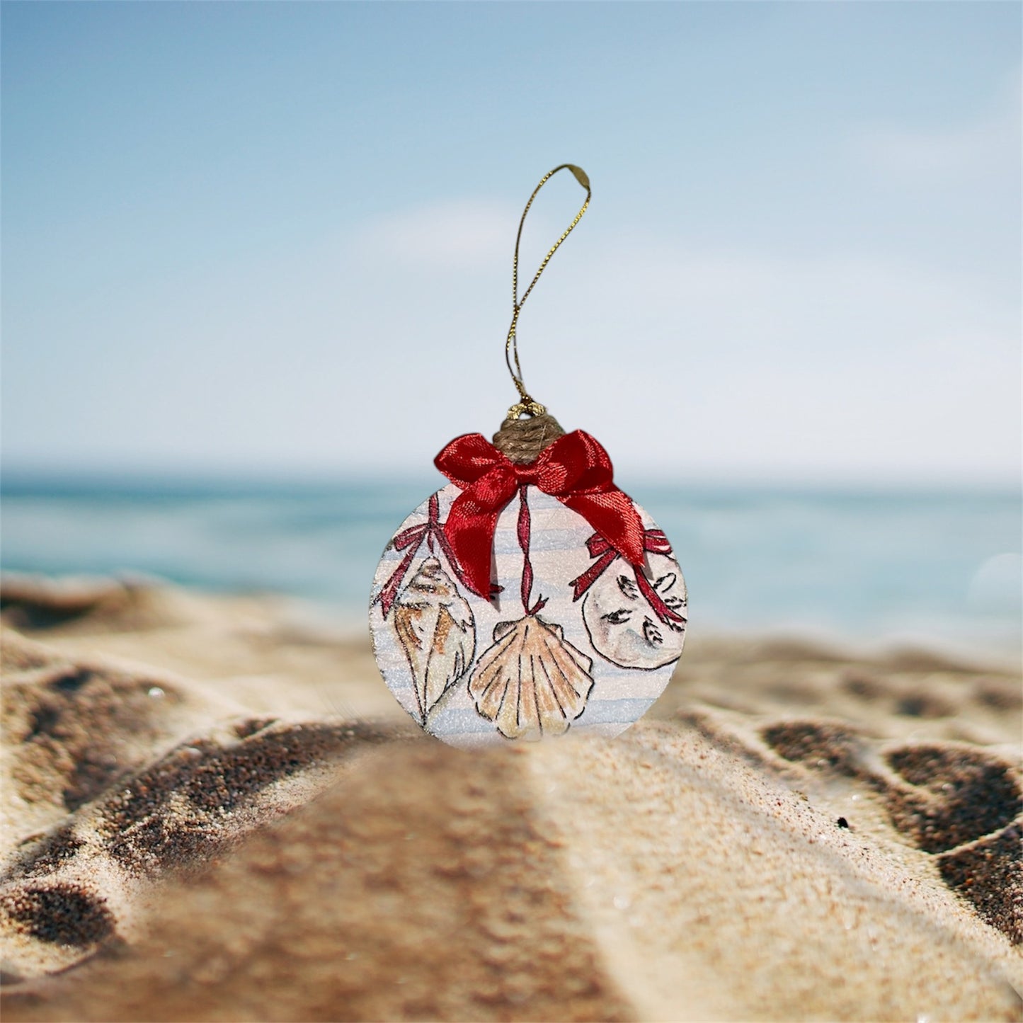 Coastal Shell Christmas Ornament